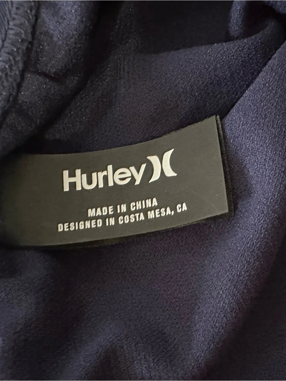 HURLEY Navy Blue One-Piece Strappy Swimsuit Bathing Suit Size Large - Picture 6 of 6
